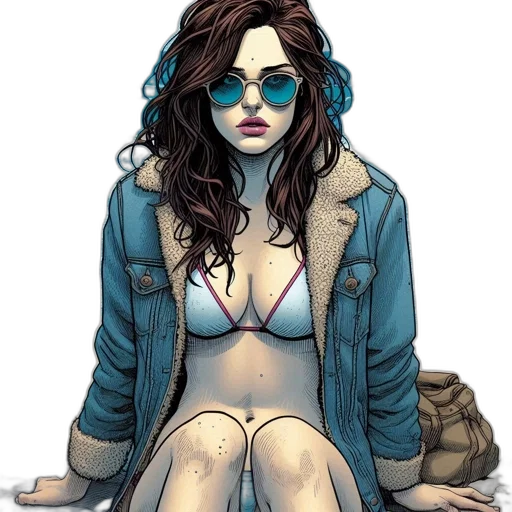 jacket, comic book art, concept art, cartoon transparent PNG cut-out
