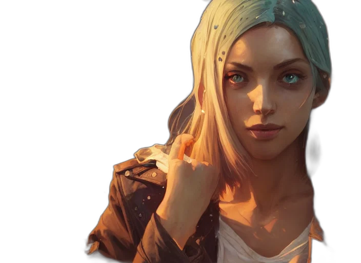 face, jacket, concept art, fantasy art transparent PNG cut-out