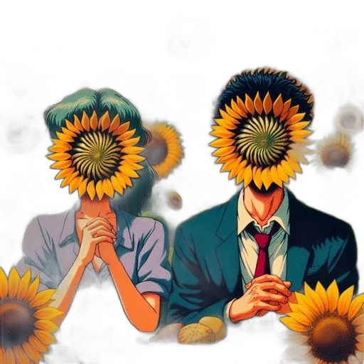 flower, mask, crown, watercolor transparent PNG cut-out