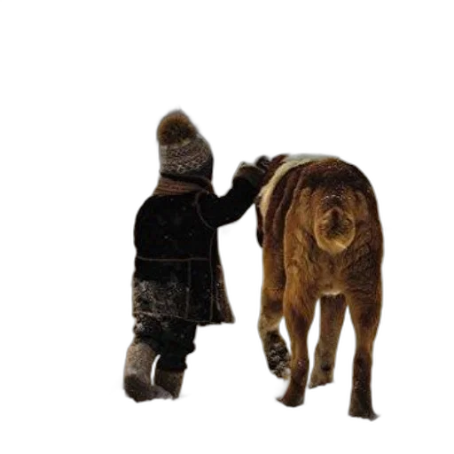 animal, staff, hat, jacket transparent PNG cut-out