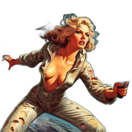 jacket, comic book art, concept art, fantasy art transparent PNG cut-out