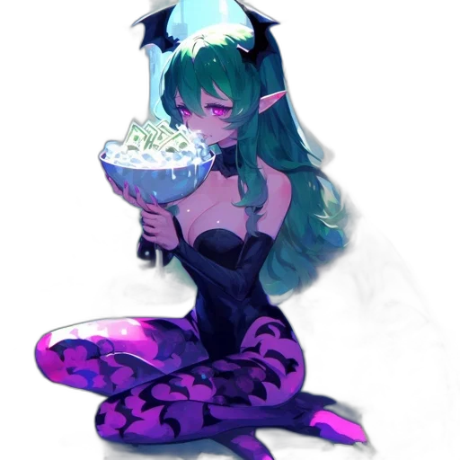 food, creature, vaporwave, pixel art transparent PNG cut-out
