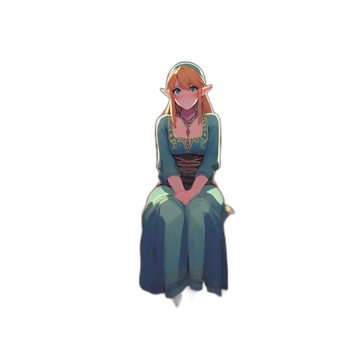 dress, staff, crown, face transparent PNG cut-out