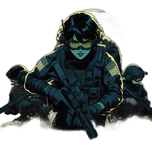 weapon, comic book art, concept art, cyberpunk transparent PNG cut-out