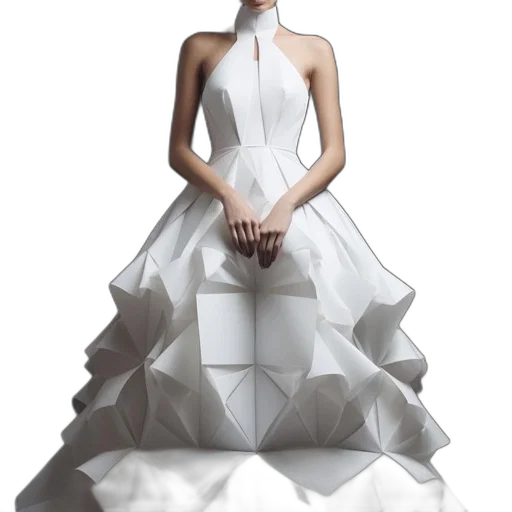dress, jewelry, crown, 3d render transparent PNG cut-out