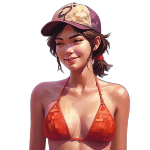 hat, face, concept art, photorealistic transparent PNG cut-out