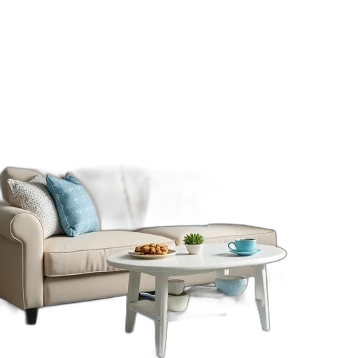 furniture, food, 3d render, photorealistic transparent PNG cut-out