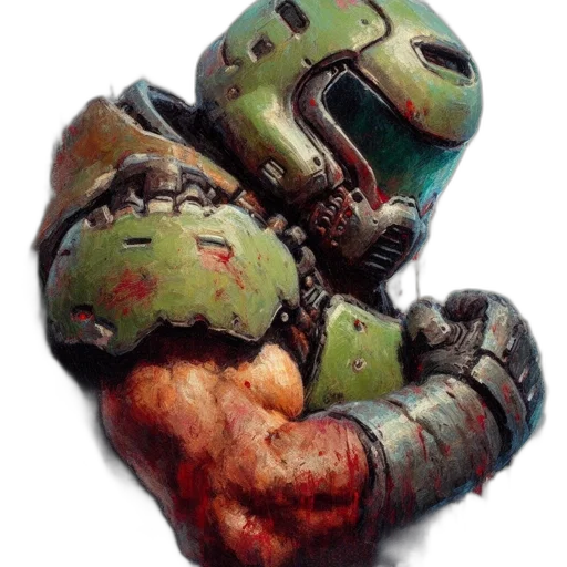 robot, weapon, mask, face transparent PNG cut-out