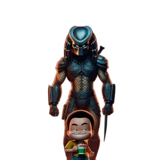 robot, creature, mask, weapon transparent PNG cut-out