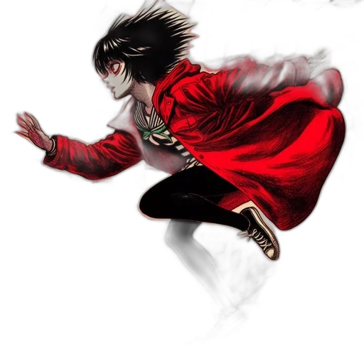 dragon, mask, jacket, comic book art transparent PNG cut-out