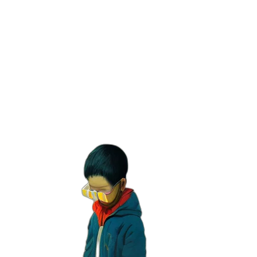mask, jacket, staff, face transparent PNG cut-out