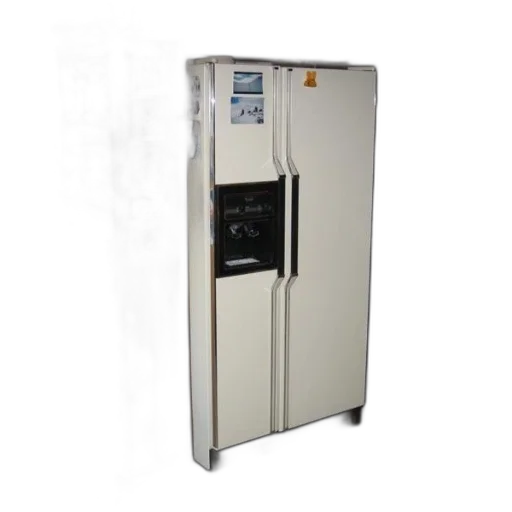 3d render, kitchen, white, refrigerator transparent PNG cut-out