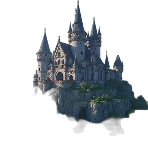 building, crown, concept art, 3d render transparent PNG cut-out