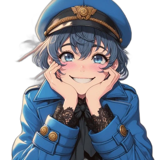 face, jacket, weapon, hat transparent PNG cut-out