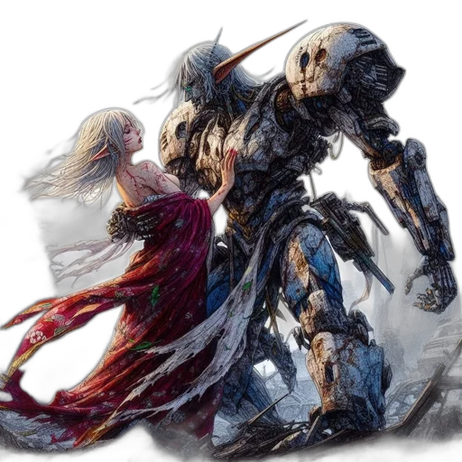 robot, weapon, sword, dragon transparent PNG cut-out