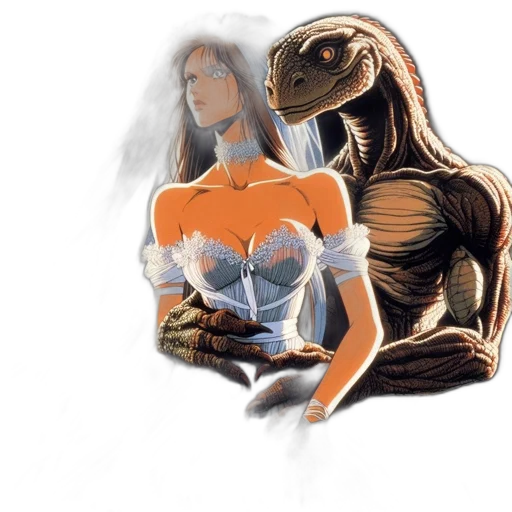 creature, dress, concept art, comic book art transparent PNG cut-out