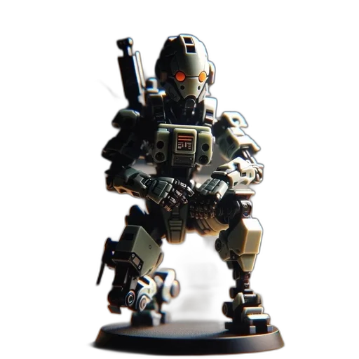 robot, weapon, 3d render, concept art transparent PNG cut-out