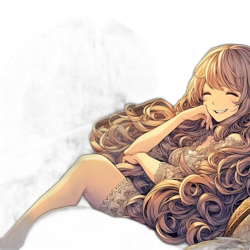 hair, dress, crown, anime transparent PNG cut-out