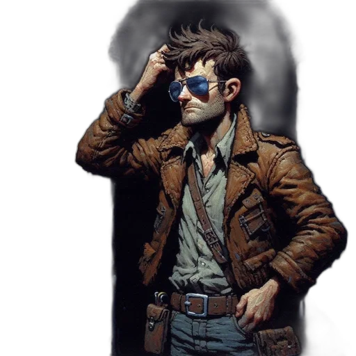jacket, mask, face, comic book art transparent PNG cut-out