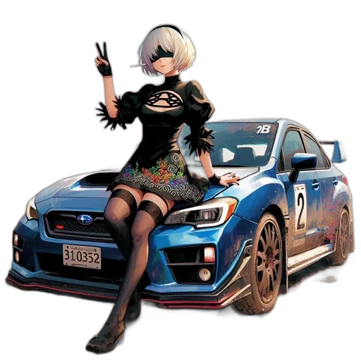 car, dress, concept art, anime transparent PNG cut-out
