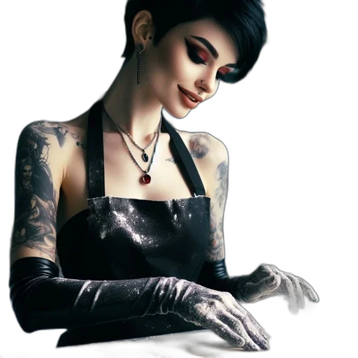 jewelry, dress, staff, face transparent PNG cut-out