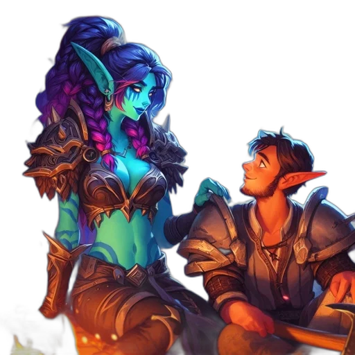 fantasy art, concept art, comic book art, pixel art transparent PNG cut-out