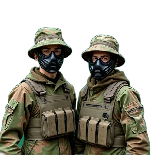 mask, jacket, staff, concept art transparent PNG cut-out