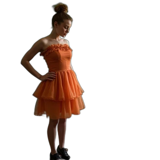 dress, staff, 3d render, photorealistic transparent PNG cut-out