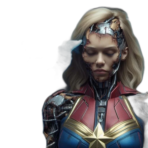 face, concept art, comic book art, photorealistic transparent PNG cut-out
