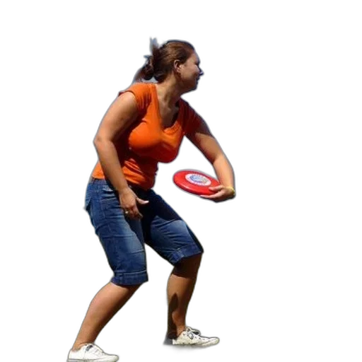woman, orange, shirt, blue transparent PNG cut-out