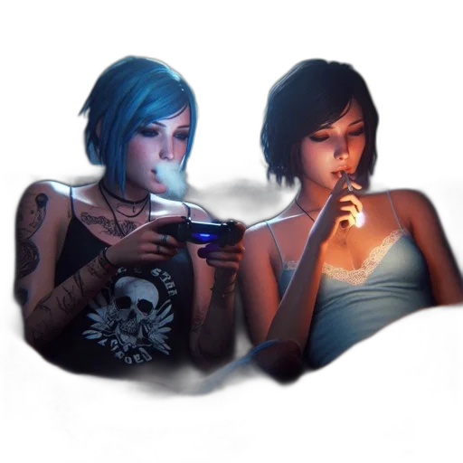 concept art, cyberpunk, fantasy art, photorealistic transparent PNG cut-out