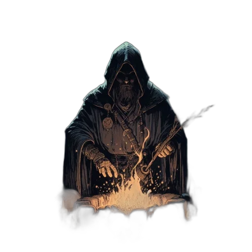 staff, sword, jacket, mask transparent PNG cut-out