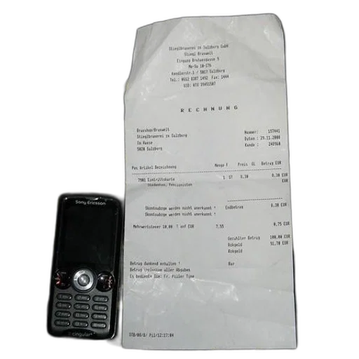 receipt, german, store, sits transparent PNG cut-out
