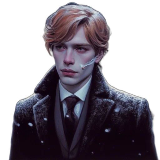 face, jacket, concept art, fantasy art transparent PNG cut-out