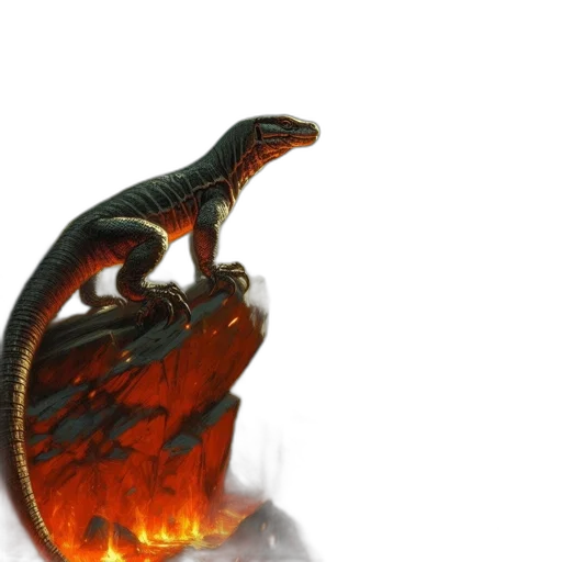 dragon, animal, creature, staff transparent PNG cut-out