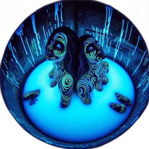 shoes, mask, jewelry, neon lights transparent PNG cut-out