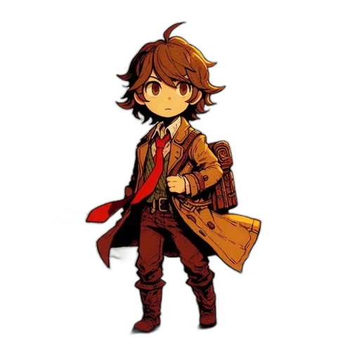 staff, jacket, weapon, pixel art transparent PNG cut-out