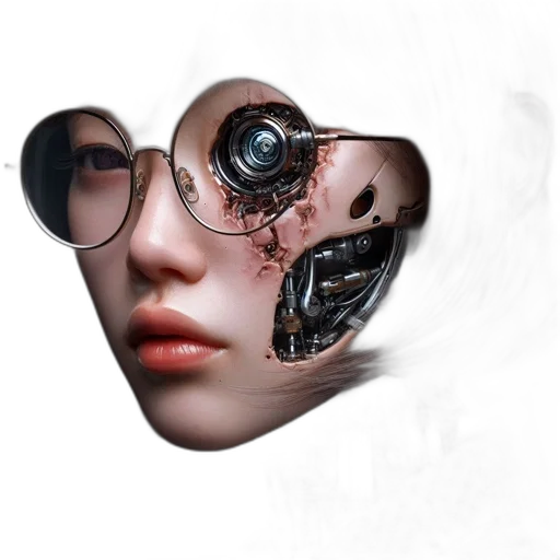 robot, mask, face, creature transparent PNG cut-out