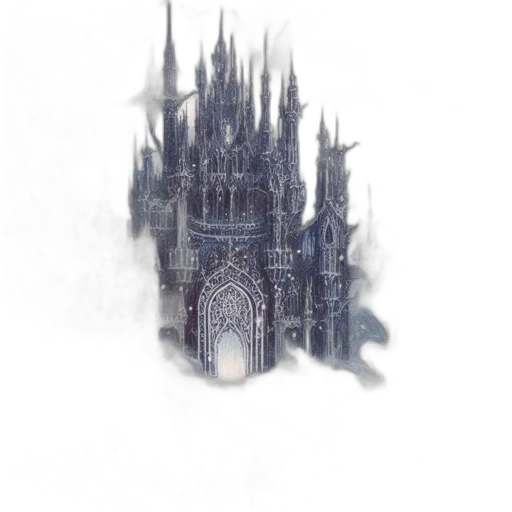 crown, building, dragon, sword transparent PNG cut-out