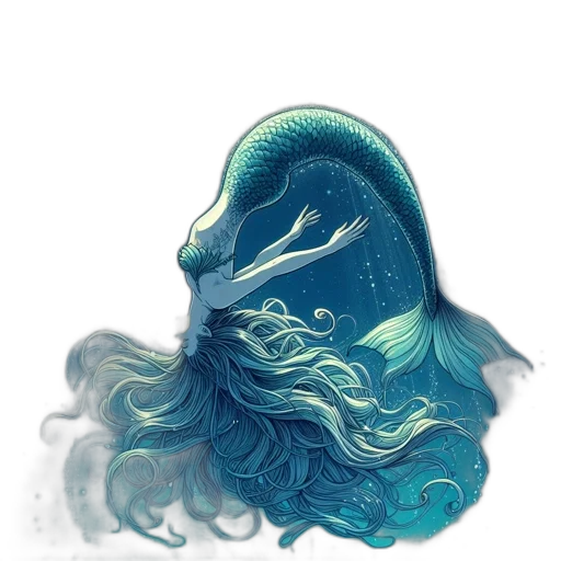 dragon, hair, creature, mask transparent PNG cut-out