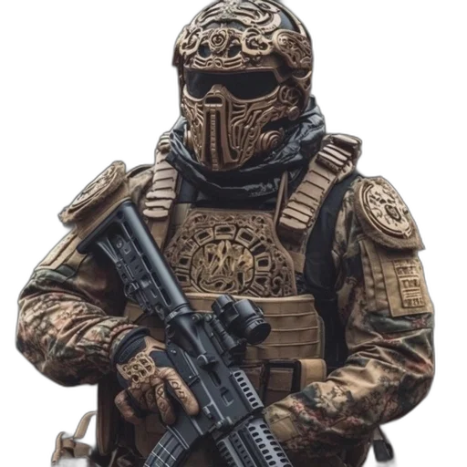 weapon, mask, robot, face transparent PNG cut-out