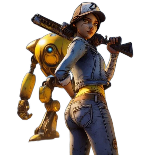 robot, weapon, staff, concept art transparent PNG cut-out