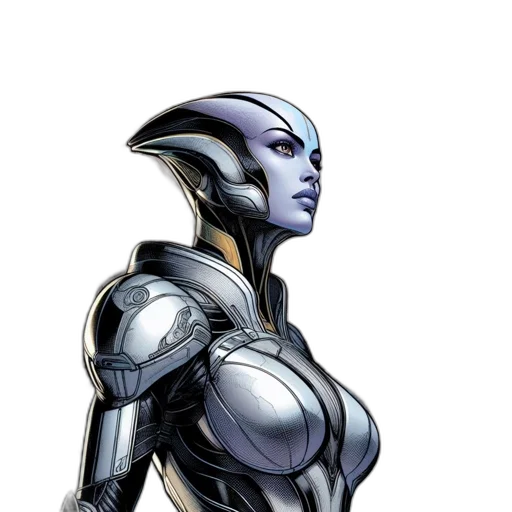 robot, concept art, comic book art, fantasy art transparent PNG cut-out