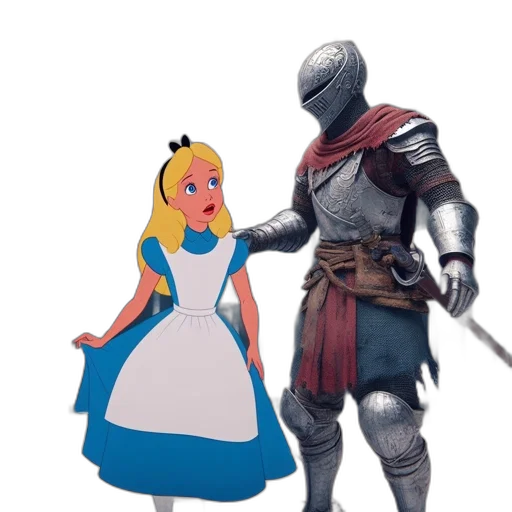 dress, sword, crown, robot transparent PNG cut-out