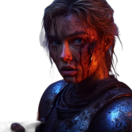 face, weapon, concept art, fantasy art transparent PNG cut-out