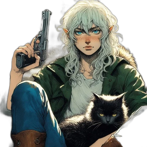 weapon, comic book art, fantasy art, concept art transparent PNG cut-out