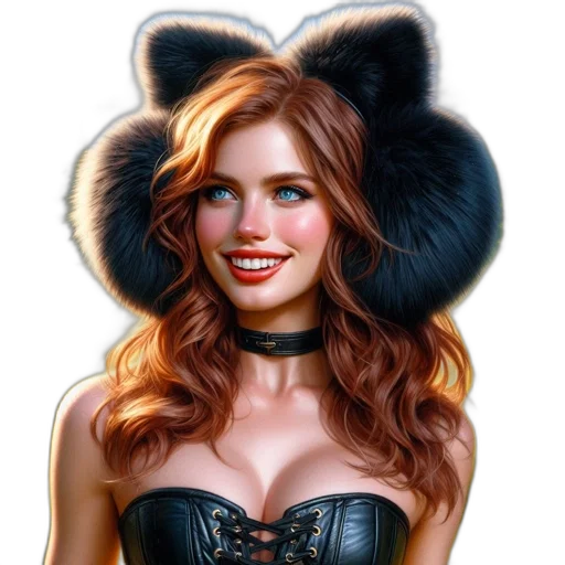 hat, mask, animal, fantasy art transparent PNG cut-out