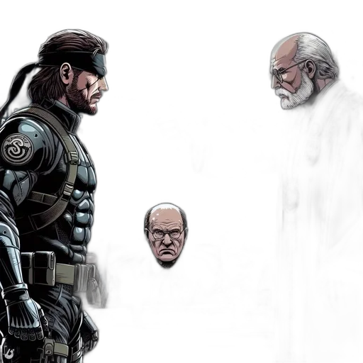 comic book art, concept art, intense, confrontation transparent PNG cut-out