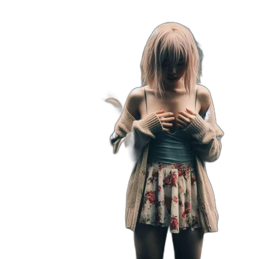 dress, jacket, mask, weapon transparent PNG cut-out