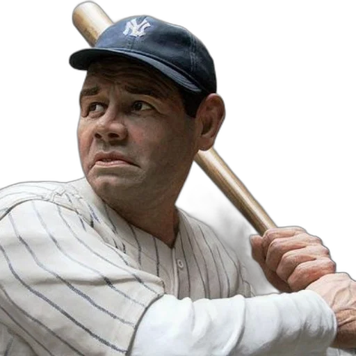 statue, baseball, player, wearing transparent PNG cut-out